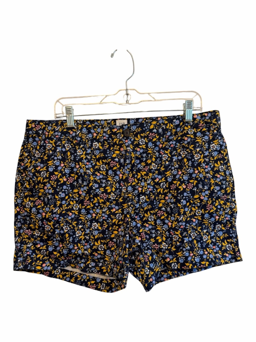 GAP Navy Floral Print Bermuda Shorts